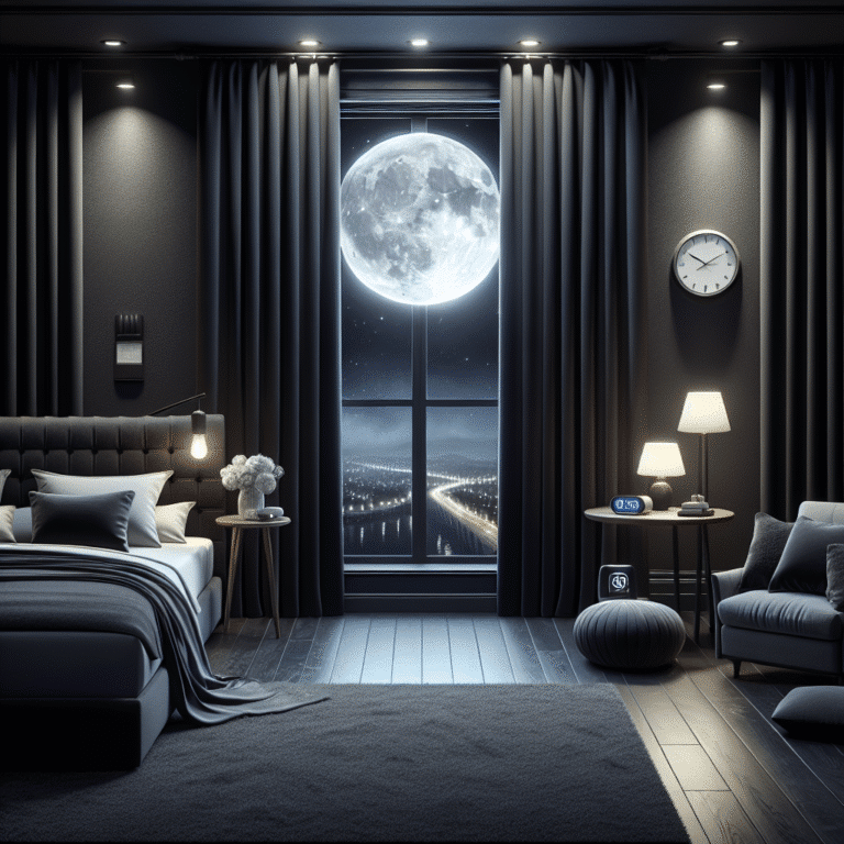 blackout curtains to enhance sleep